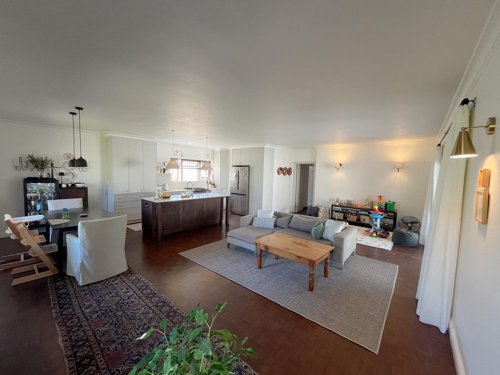 Living and dining area, alternate angle